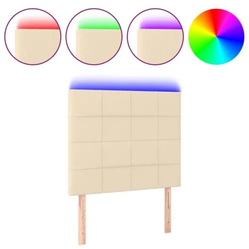 LED uzglavlje krem 80x5x118/128 cm od tkanine - Krema 80 x 5 x 118/128 cm Cijena