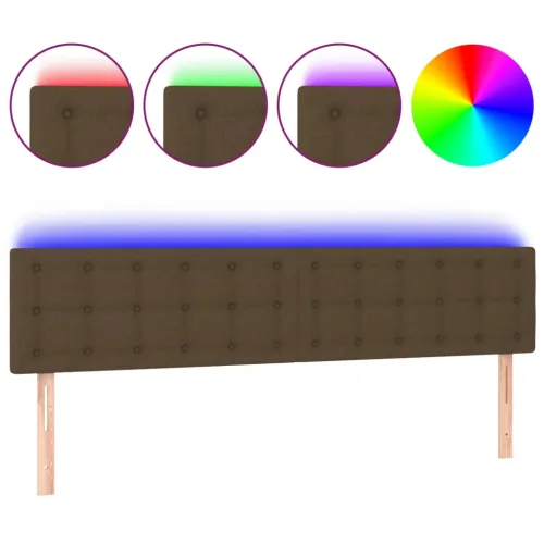 LED uzglavlje tamnosmeđe 160x5x78/88 cm od tkanine - Tamno smeđa 160 x 5 x 78/88 cm Cijena