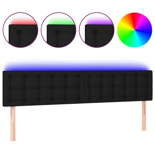 LED uzglavlje crno 200x5x78/88 cm od tkanine - Crna 200 x 5 x 78/88 cm Cijena