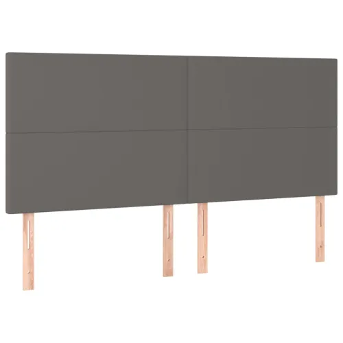 LED uzglavlje sivo 180x5x118/128 cm od umjetne kože - Siva 180 x 5 x 118/128 cm Cijena