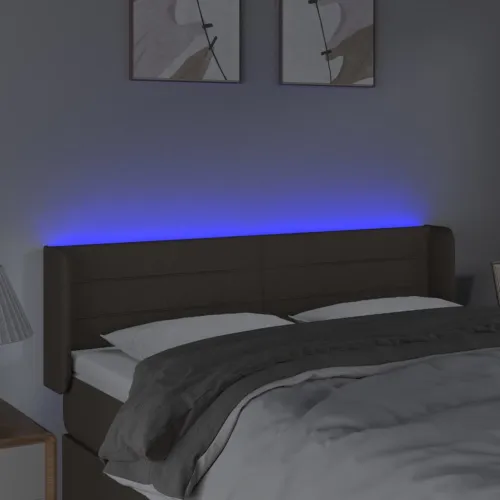 LED uzglavlje smeđesivo 147x16x78/88 cm od tkanine - Sivo-smeđa 147 x 16 x 78/88 cm Cijena