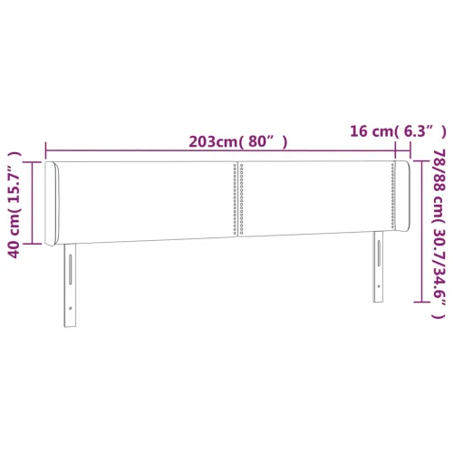 LED uzglavlje svjetlosivo 203x16x78/88 cm od tkanine - Svjetlosiva 203 x 16 x 78/88 cm Cijena