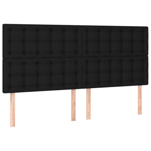 LED uzglavlje crno 200x5x118/128 cm od tkanine - Crna 200 x 5 x 118/128 cm Cijena