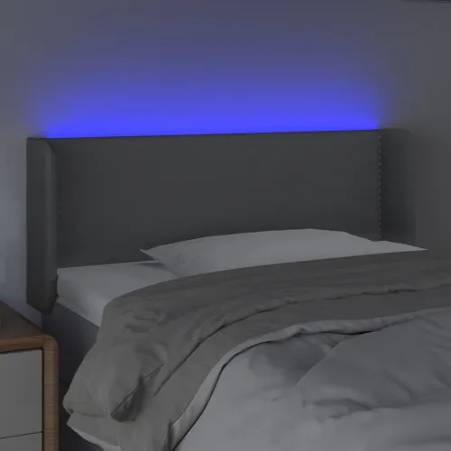 LED uzglavlje svjetlosivo 103x16x78/88 cm od tkanine - Svjetlosiva 103 x 16 x 78/88 cm Cijena