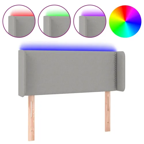 LED uzglavlje svjetlosivo 103x16x78/88 cm od tkanine - Svjetlosiva 103 x 16 x 78/88 cm Cijena