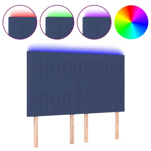 LED uzglavlje plavo 144x5x118/128 cm od tkanine - Plava 144 x 5 x 118/128 cm Cijena