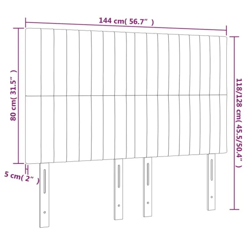 LED uzglavlje plavo 144x5x118/128 cm od tkanine - Plava 144 x 5 x 118/128 cm Cijena