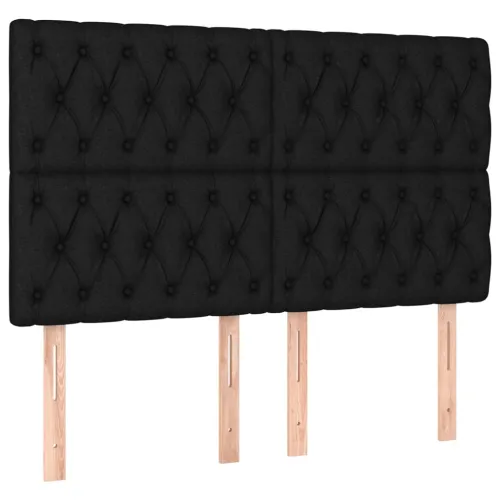 LED uzglavlje crno 144x7x118/128 cm od tkanine - Crna 144 x 7 x 118/128 cm Cijena