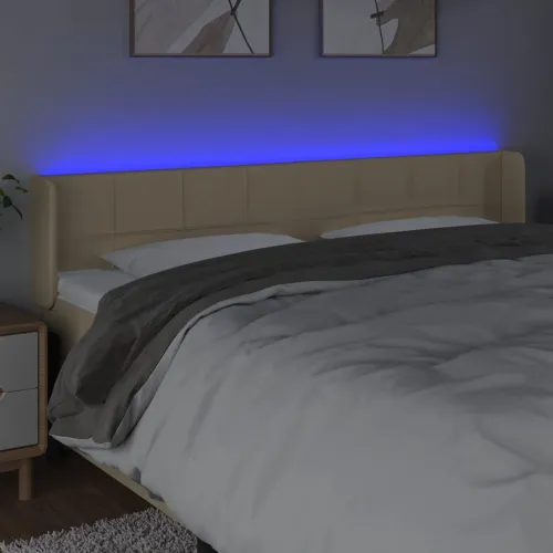 LED uzglavlje krem 163x16x78/88 cm od tkanine - Krema 163 x 16 x 78/88 cm Cijena