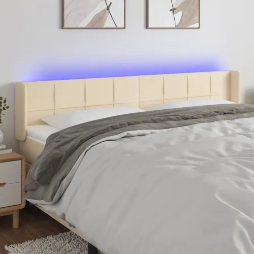 LED uzglavlje krem 163x16x78/88 cm od tkanine - Krema 163 x 16 x 78/88 cm Cijena