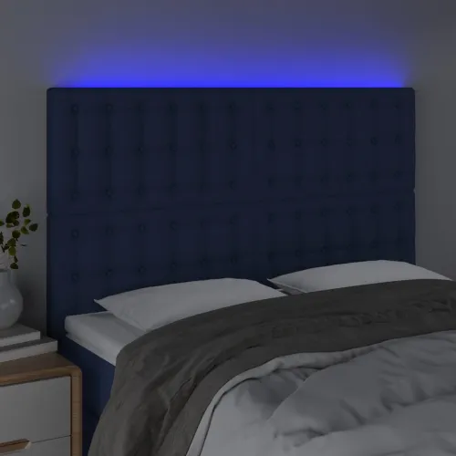 LED uzglavlje plavo 144x5x118/128 cm od tkanine - Plava 144 x 5 x 118/128 cm Cijena
