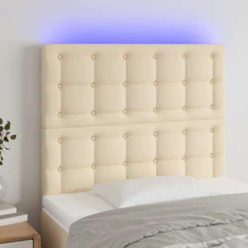 LED uzglavlje krem 90x5x118/128 cm od tkanine - Krema 90 x 5 x 118/128 cm Cijena