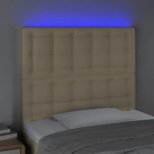 LED uzglavlje krem 90x5x118/128 cm od tkanine - Krema 90 x 5 x 118/128 cm Cijena
