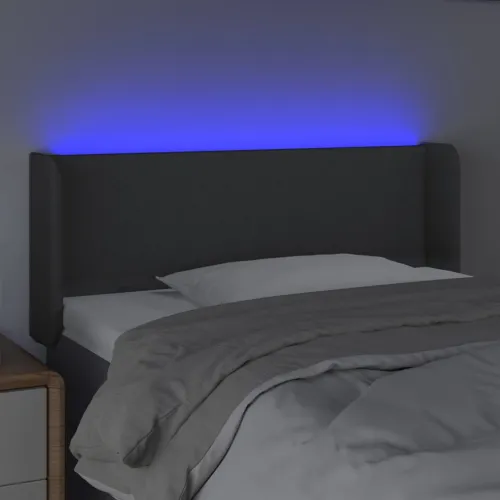 LED uzglavlje tamnosivo 103x16x78/88 cm od tkanine - Tamno siva 103 x 16 x 78/88 cm Cijena