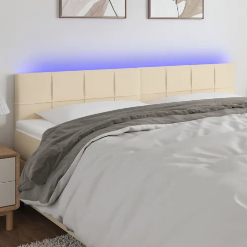 LED uzglavlje krem 180x5x78/88 cm od tkanine - Krema 180 x 5 x 78/88 cm Cijena