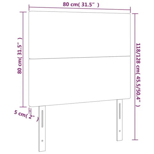 LED uzglavlje smeđesivo 80x5x118/128 cm od tkanine - Sivo-smeđa 80 x 5 x 118/128 cm Cijena