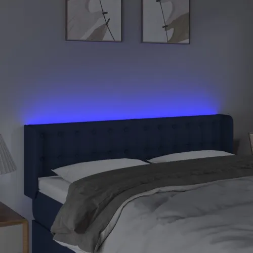 LED uzglavlje plavo 147x16x78/88 cm od tkanine - Plava 147 x 16 x 78/88 cm Cijena