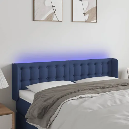 LED uzglavlje plavo 147x16x78/88 cm od tkanine - Plava 147 x 16 x 78/88 cm Cijena