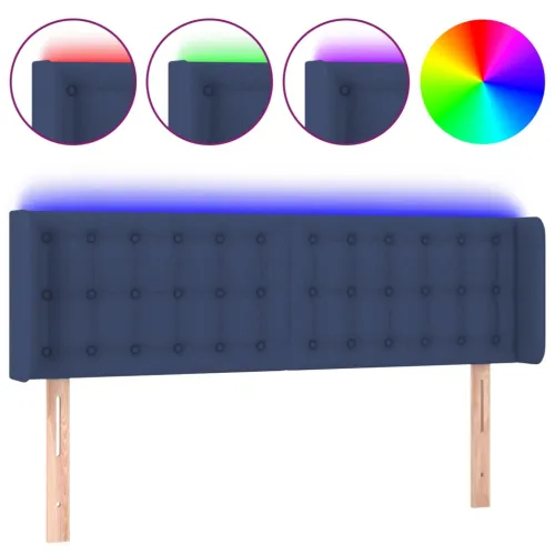 LED uzglavlje plavo 147x16x78/88 cm od tkanine - Plava 147 x 16 x 78/88 cm Cijena