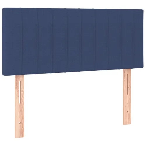 Boxspring - Krevet s oprugama i madracem plavi 90 x 200 cm od tkanine - Plava 90 x 200 cm Okomite pruge Plava Cijena