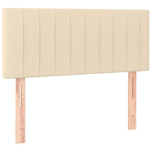 Boxspring - Krevet s oprugama i madracem krem 90 x 200 cm od tkanine - Krema 90 x 200 cm Okomite pruge Krema Cijena