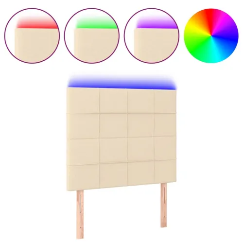 LED uzglavlje krem 90x5x118/128 cm od tkanine - Krema 90 x 5 x 118/128 cm Cijena
