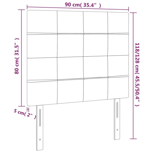 LED uzglavlje krem 90x5x118/128 cm od tkanine - Krema 90 x 5 x 118/128 cm Cijena
