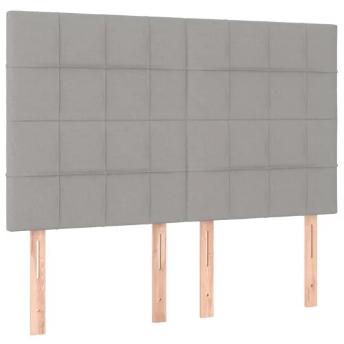 LED uzglavlje svjetlosivo 144x5x118/128 cm od tkanine - Svjetlosiva 144 x 5 x 118/128 cm Cijena