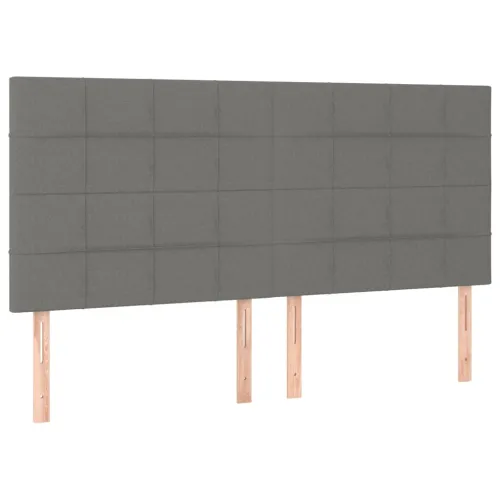 LED uzglavlje tamnosivo 200x5x118/128 cm od tkanine - Tamno siva 200 x 5 x 118/128 cm Cijena