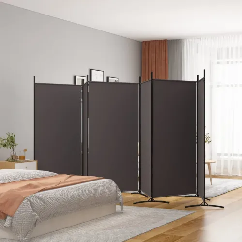 Paravan - Sobna pregrada sa 6 panela smeđa 520 x 180 cm od tkanine - Smeđa 520 x 180 cm Cijena