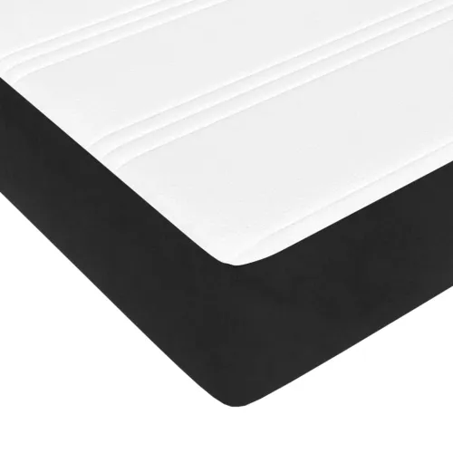 Box spring krevet s madracem crni 120 x 200 cm baršunasti - Crna 35 cm 120 x 200 cm Cijena