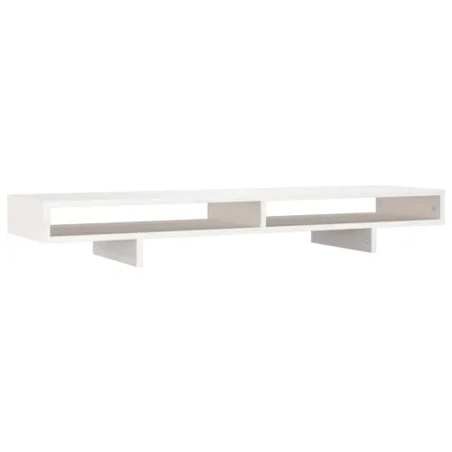 Stalak za monitor bijeli 100 x 27 x 14 cm od masivne borovine - Bijela 100 x 27 x 14 cm Bijela 100 x 27 x 14 cm Cijena