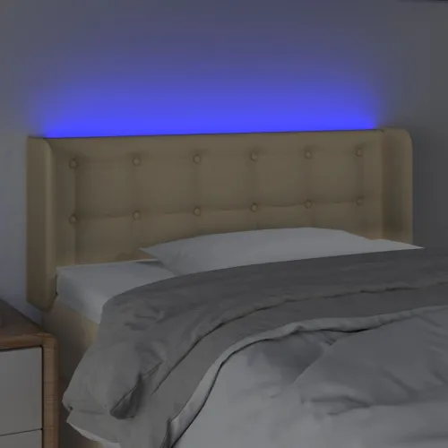 LED uzglavlje krem 93x16x78/88 cm od tkanine - Krema 93 x 16 x 78/88 cm Cijena