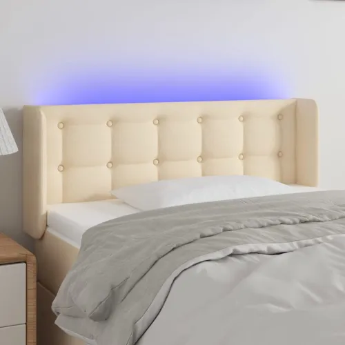 LED uzglavlje krem 93x16x78/88 cm od tkanine - Krema 93 x 16 x 78/88 cm Cijena