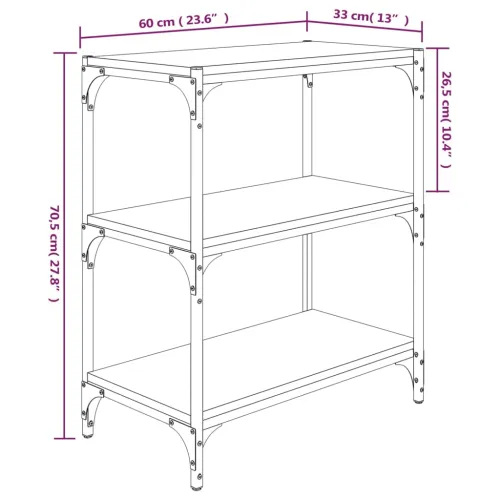 TV ormarić boja hrasta 60x33x70,5 cm konstruirano drvo i čelik - sonoma hrast 1 70.5 cm 60 cm Cijena