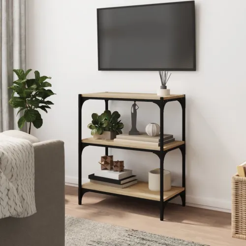TV ormarić boja hrasta 60x33x70,5 cm konstruirano drvo i čelik - sonoma hrast 1 70.5 cm 60 cm Cijena