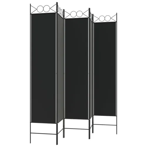 Paravan - Sobna pregrada s 5 panela crna 200 x 200 cm od tkanine - Crna 200 x 200 cm Cijena