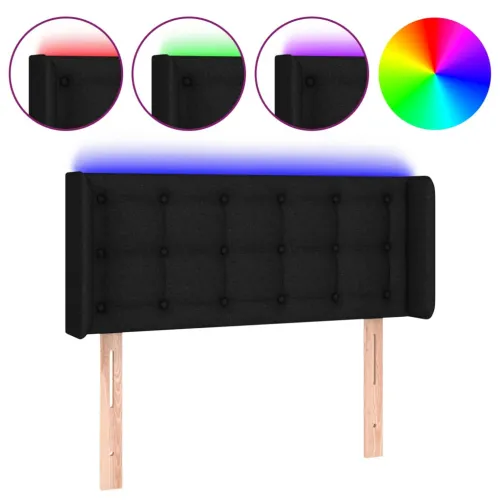 LED uzglavlje crno 103x16x78/88 cm od tkanine - Crna 103 x 16 x 78/88 cm Cijena