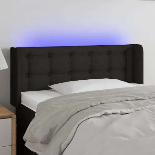 LED uzglavlje crno 103x16x78/88 cm od tkanine - Crna 103 x 16 x 78/88 cm Cijena
