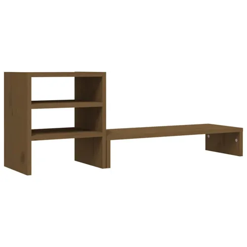 Stalak za monitor boja meda 81 x 20 x 30 cm od masivne borovine - boja meda Boja meda Cijena