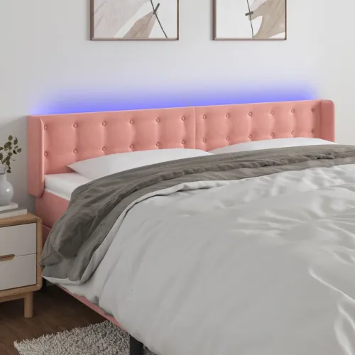 LED uzglavlje ružičasto 183x16x78/88 cm baršunasto - Ružičasta 183 x 16 x 78/88 cm Cijena