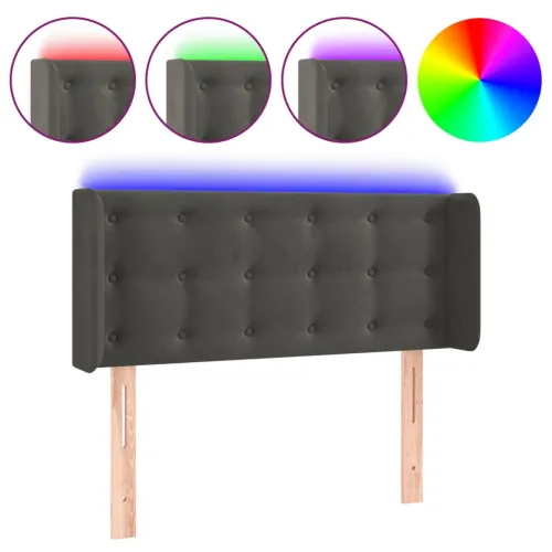 LED uzglavlje tamnosiv 93x16x78/88 cm baršunasto - Tamno siva 93 x 16 x 78/88 cm Cijena