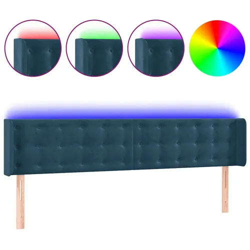 LED uzglavlje tamnoplavo 203x16x78/88 cm baršunasto - Tamno plava 203 x 16 x 78/88 cm Cijena