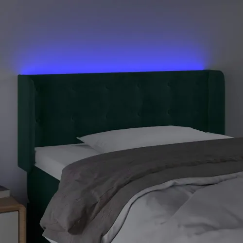 LED uzglavlje tamnozeleno 103x16x78/88 cm baršunasto - Tamnozelena 103 x 16 x 78/88 cm Cijena
