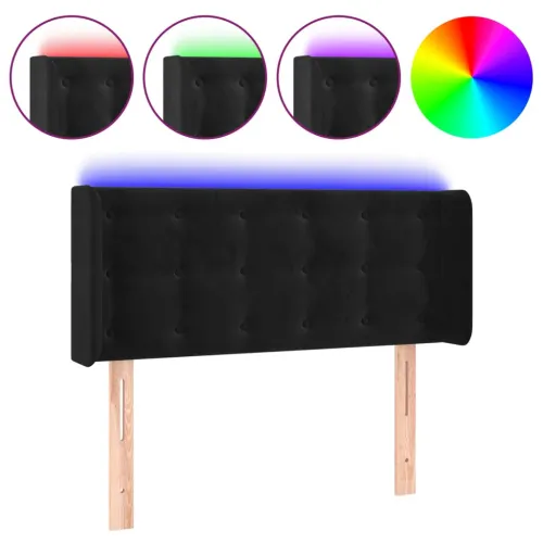 LED uzglavlje crno 103x16x78/88 cm baršunasto - Crna 103 x 16 x 78/88 cm Cijena