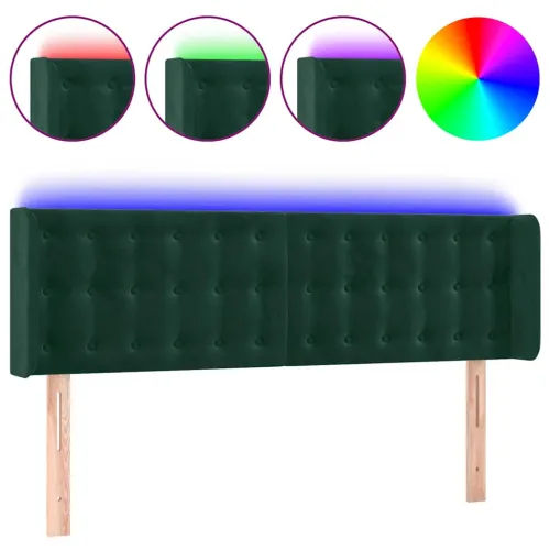 LED uzglavlje tamnozeleno 147x16x78/88 cm baršunasto - Tamnozelena 147 x 16 x 78/88 cm Cijena