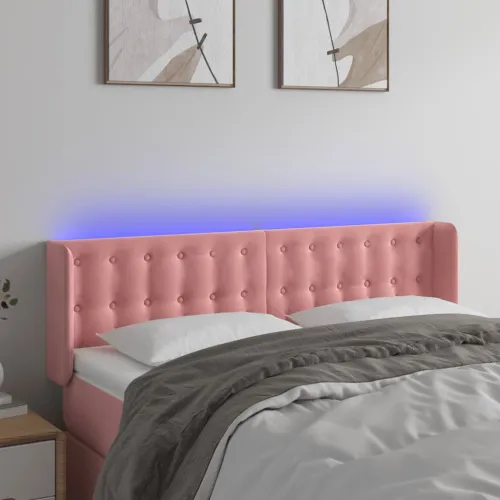 LED uzglavlje ružičasto 147x16x78/88 cm baršunasto - Ružičasta 147 x 16 x 78/88 cm Cijena