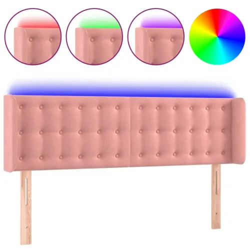 LED uzglavlje ružičasto 147x16x78/88 cm baršunasto - Ružičasta 147 x 16 x 78/88 cm Cijena