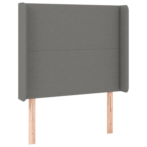 LED uzglavlje tamnosivo 83 x 16 x 118/128 cm od tkanine - Tamno siva 83 x 16 x 118/128 cm Cijena
