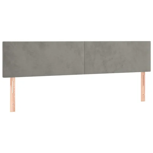Krevet box spring s madracem LED svjetlosivi 200x200 cm baršun - Svjetlosiva 200 x 200 cm Gladak dizajn Cijena
